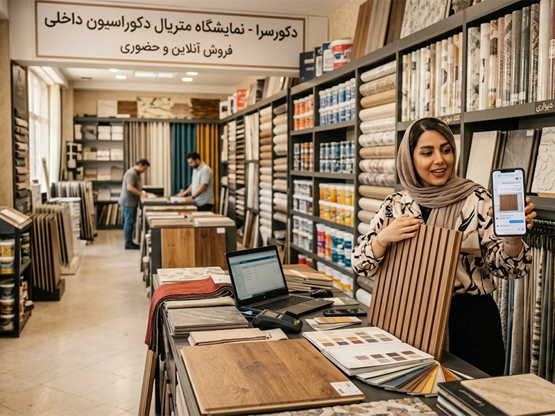 پنل فروشگاهی لوکس متریال